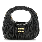Nappa Matelasse Mini Wander Hobo Black