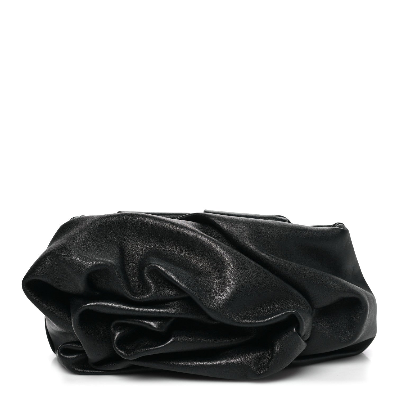 Lambskin Rose Clutch Black