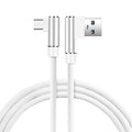 Reiko 3.3Ft Nylon Braided Material Micro Usb 2.0 Data Cable In White