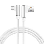 Reiko 3.3Ft Nylon Braided Material Micro Usb 2.0 Data Cable In White