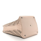 Calfskin Laser Cut Tote Sable