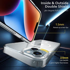 Entronix [Magnetic] Case Compatible with iPhone 16E - [Hard Back] Thick Clear