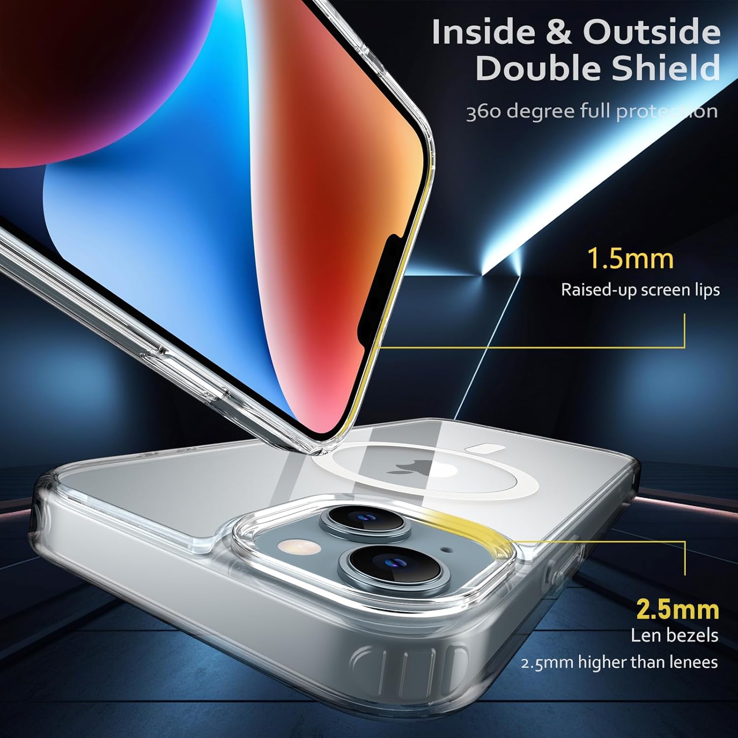 Entronix [Magnetic] Case Compatible with iPhone 16E - [Hard Back] Thick Clear