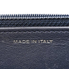 Lambskin Quilted Wallet On Chain WOC Navy