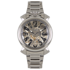 GaGà Milano Watch Manuale Forty-Four 44mm Skeleton Steel