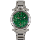 GaGà Milano Watch Manuale Forty-Four 44mm Skeleton Steel Green