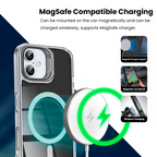 Entronix [Magnetic] Case Compatible with iPhone 17 – [Glossy] Color Back with Camera Frame Stand