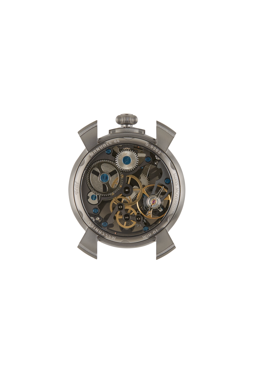 GaGà Milano Watch Manuale Forty-Four 44mm Skeleton IP Gun