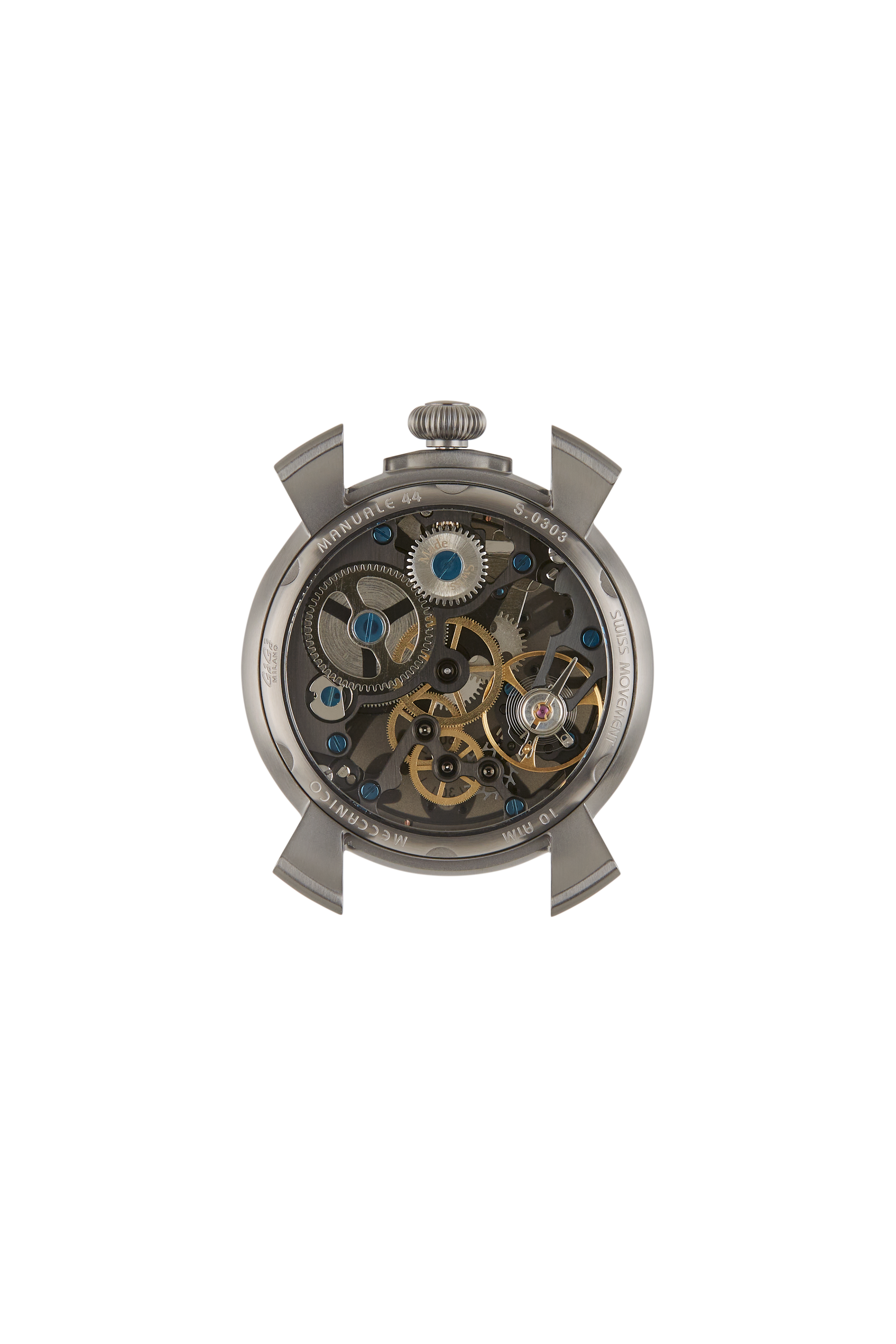 GaGà Milano Watch Manuale Forty-Four 44mm Skeleton IP Gun