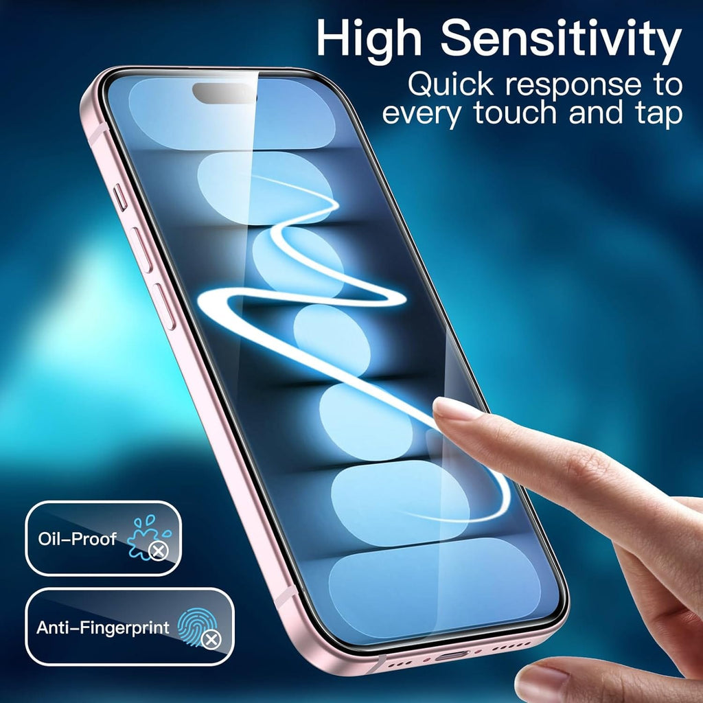 SAHARA - ZeroDamage Ultra-Strong Tempered Glass Screen Protector (2-Pack) - iPhone 15 Plus