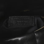 Lambskin Quilted Medium Loulou Puffer Monogram Chain Satchel Black