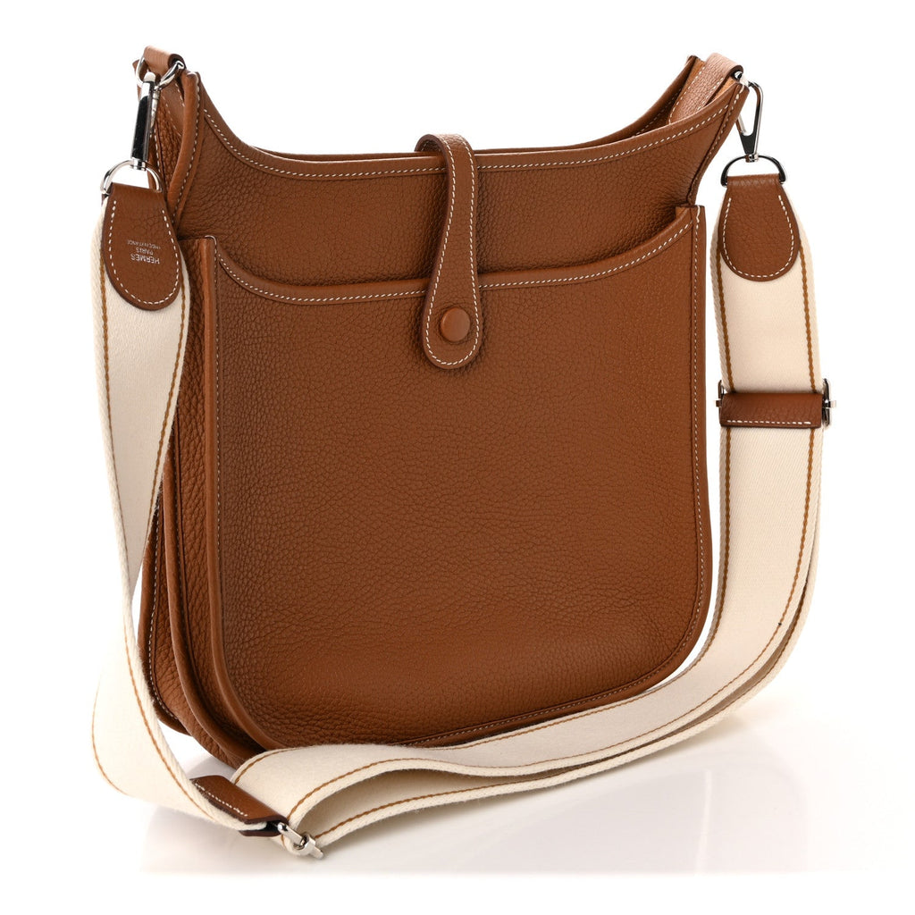 Taurillon Clemence Amazone Evelyne III PM Gold White Caramel