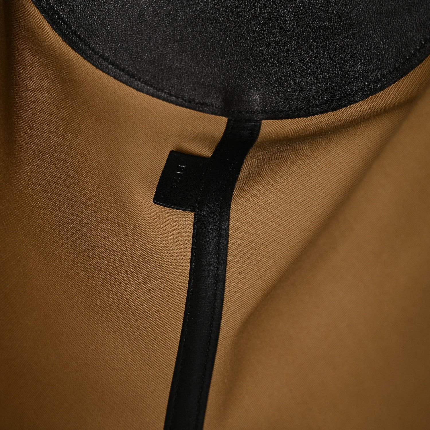 Canvas Calfskin Medium Lotus Tote Black Honey