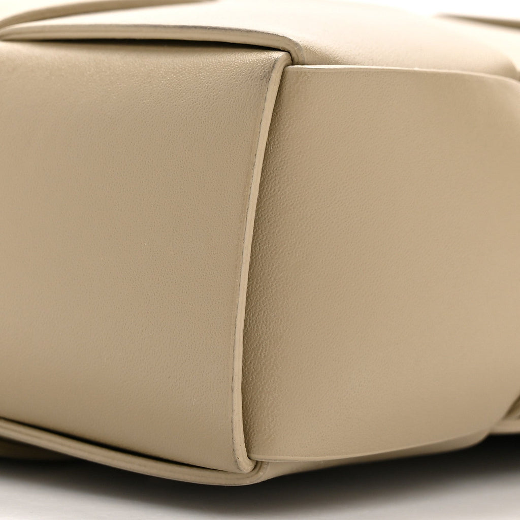 Lambskin Maxi Intrecciato Cassette Camera Bag Travertine