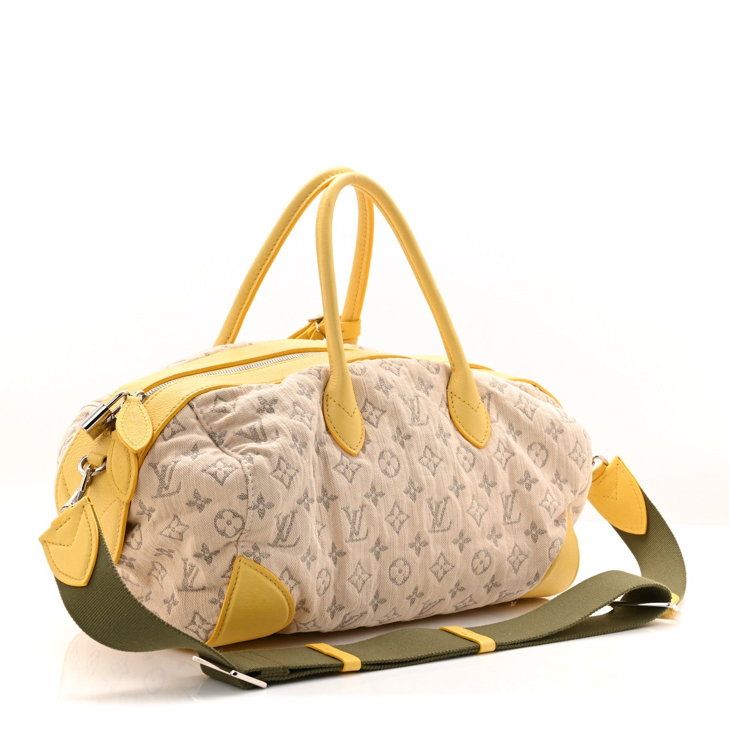 Monogram Denim Speedy Round Yellow