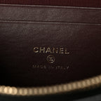 Caviar Quilted Top Handle Slim Vanity With Chain Black