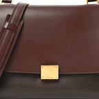 Sleek Calfskin Tri-color Small Trapeze Wine