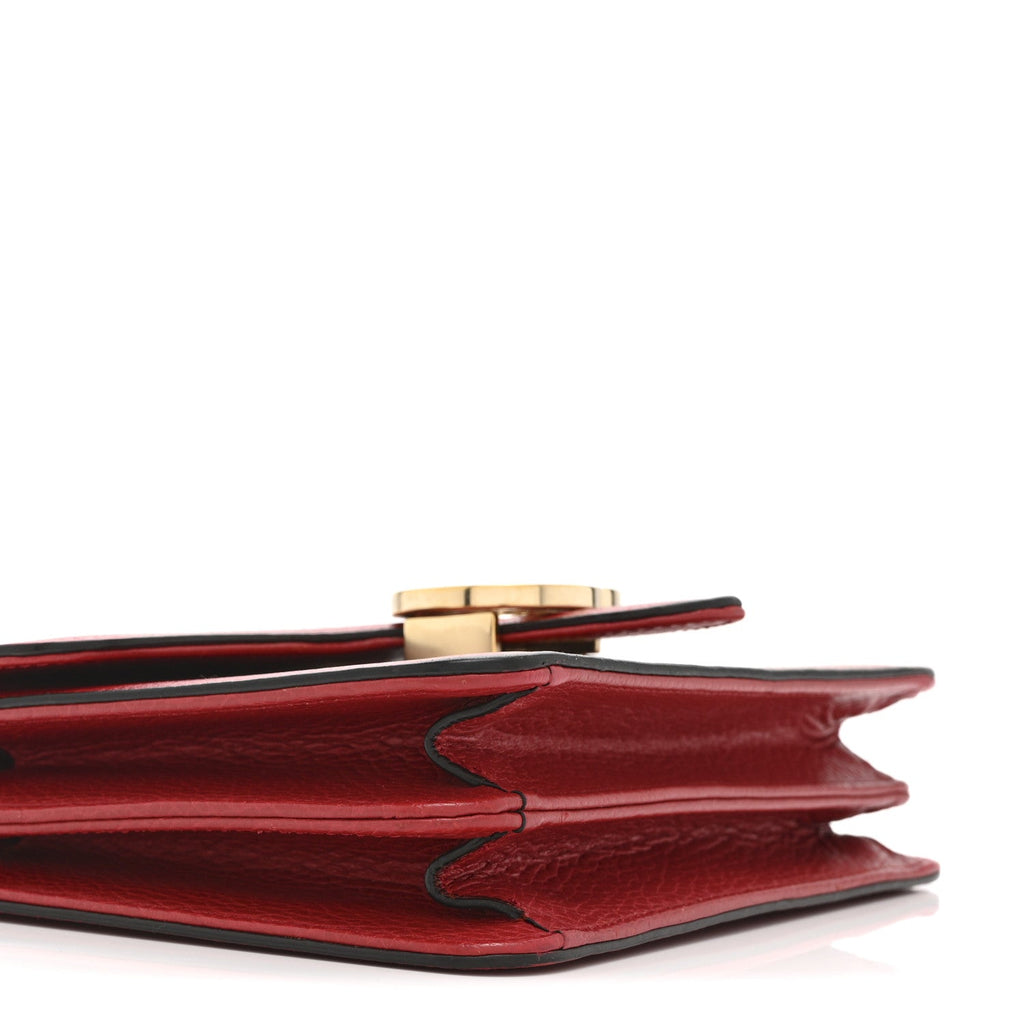 Dollar Calfskin Small Interlocking G Shoulder Bag Red