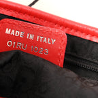 Canvas Hardcore Pierced Saddle Bag White Red Black