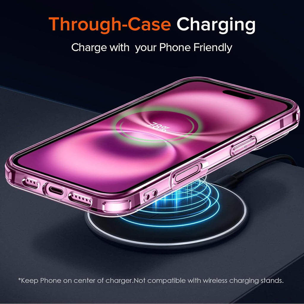 Entronix Bundle Compatible with iPhone 16 - [Hard] Clear Case & 2 Clear Clear Screen Protectors