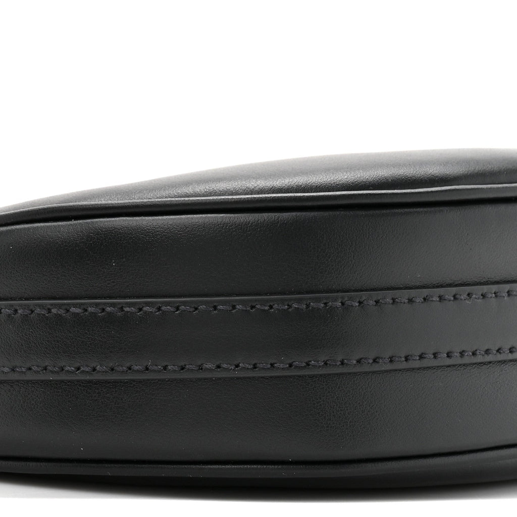 Soft Calfskin Mini Arque Shoulder Bag Black