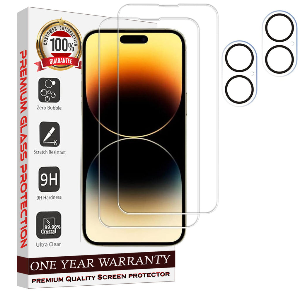Entronix Clear Screen Protector & Camera Lens Protector Compatible with iPhone 16 Plus - 4-Piece Combo