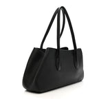 Grained Calfskin Alger Shoulder Bag Black