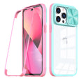 Full Protection With Mobile Phone Protective Film Slide Camera Lens Phone Case For Iphone 14 Pro In Blue