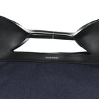 Calfskin Denim Large The Bow Bag Blue Black