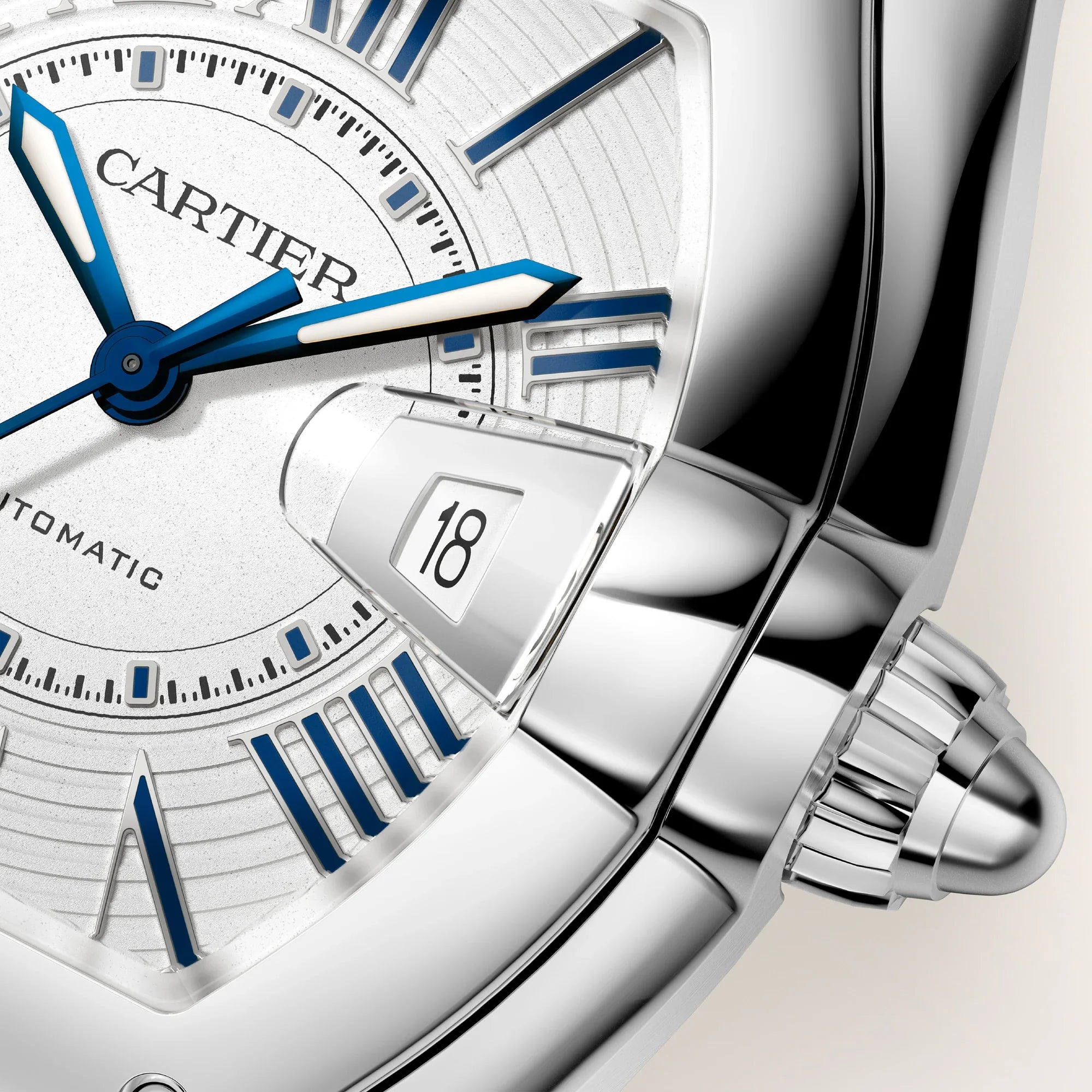 Roadster Large Model | 39mm, Stainless Steel, Silver Dial