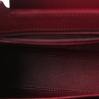 Shiny Lambskin Chevron Quilted Nano Kelly Shopper Dark Burgundy