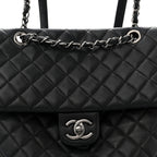 Calfskin Quilted Small Urban Spirit Backpack Black