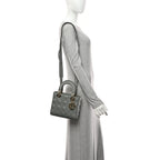 Lambskin Cannage Small My ABCDior Lady Dior Grey
