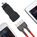 Dual Port Usb Car Charger/ Adapter In Black (12Pcs)