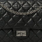Aged Calfskin Quilted 2.55 Reissue 225 Flap Black