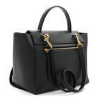Grained Calfskin Mini Belt Bag Black