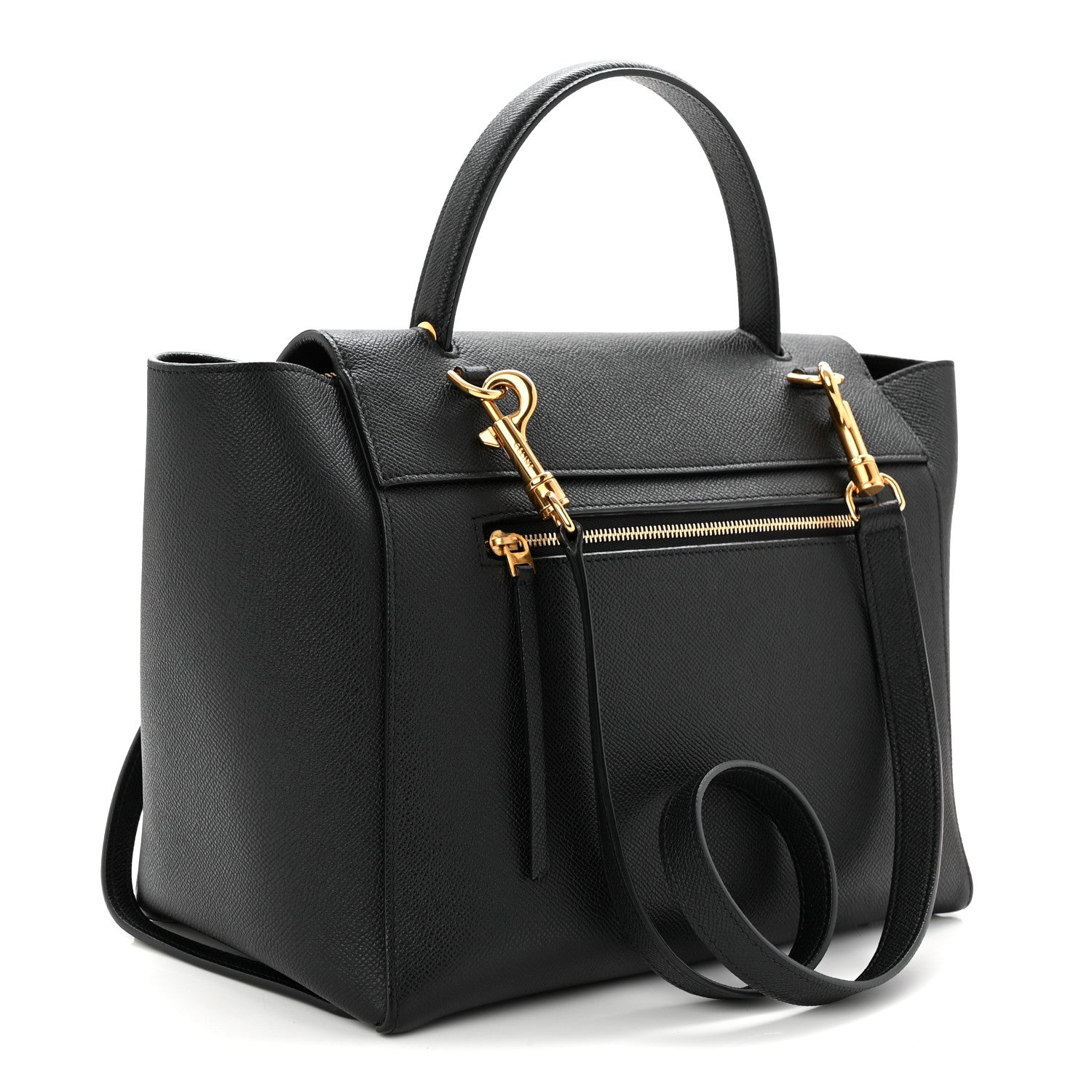 Grained Calfskin Mini Belt Bag Black