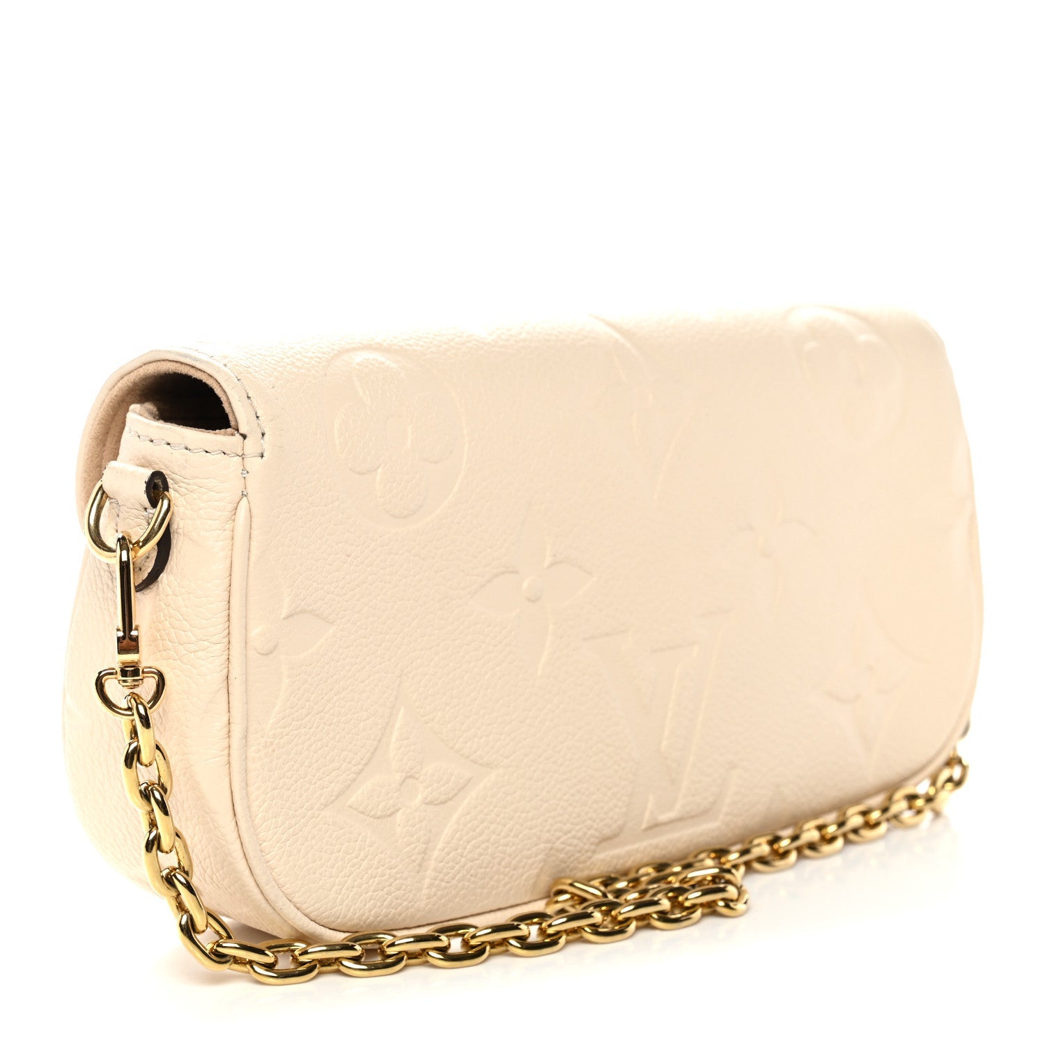 Empreinte Monogram Giant Ivy Wallet On Chain Cream