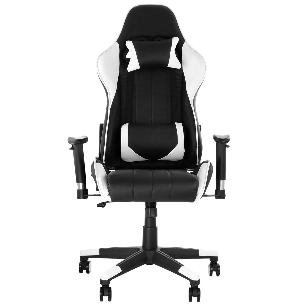 Gaming Chair in Black and White Trim