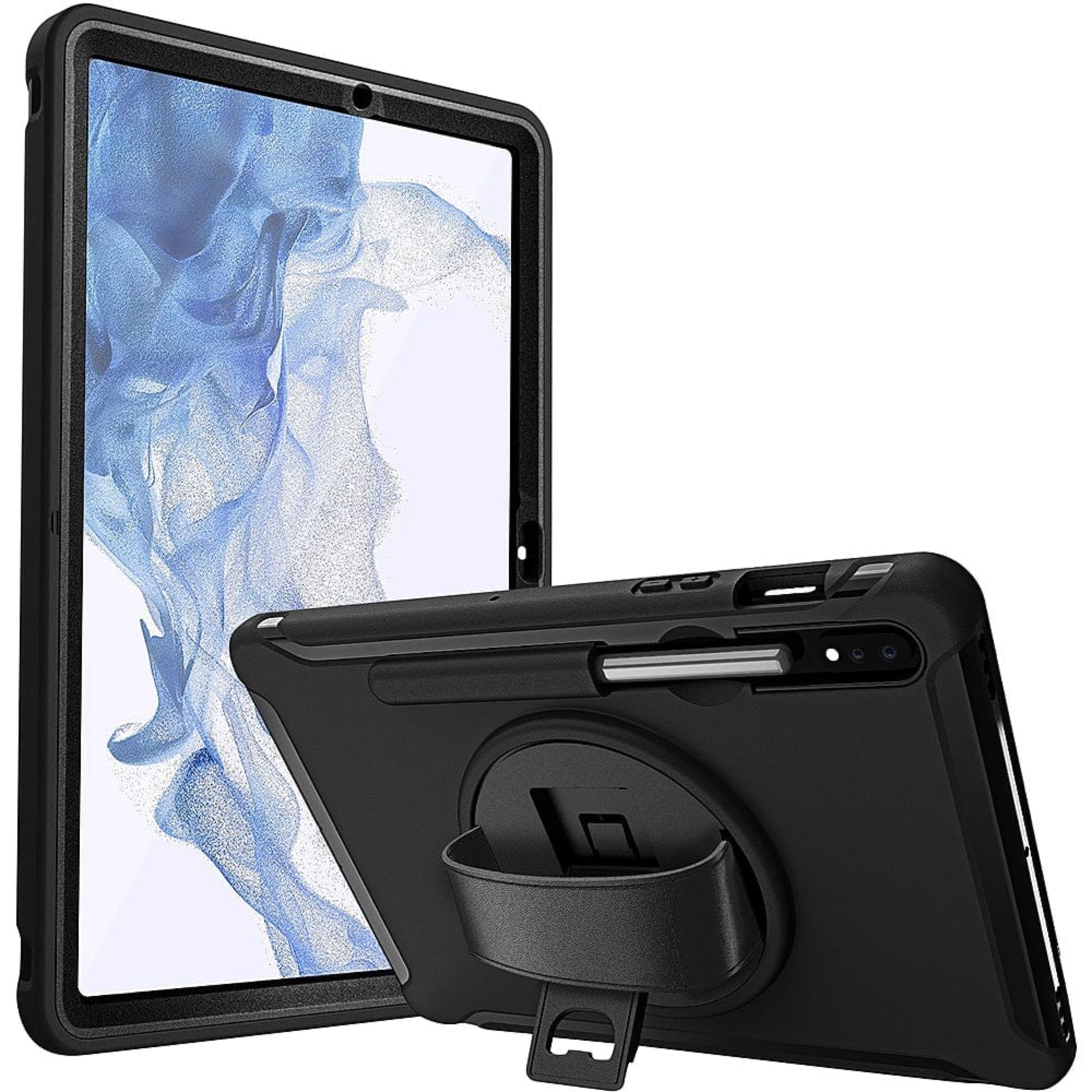 SAHARA - PROTECTION Hand Strap Series Case for Samsung Galaxy Tab S8 - Black