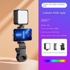 Portable outdoor mini fill light  version mobile phone live broadcast bracket clip tripod photography soft light LED