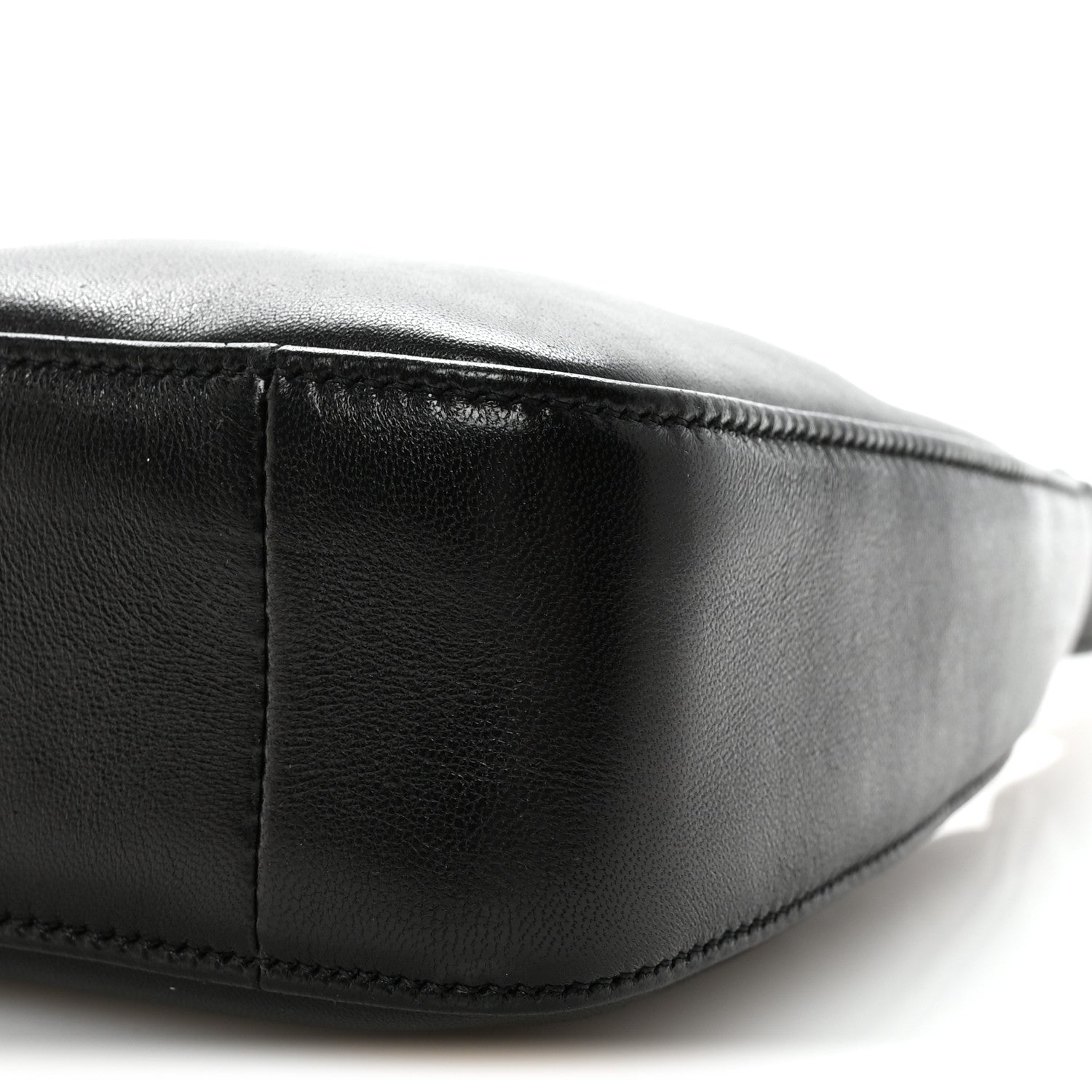 Plunged Lambskin Calypso Mini Hobo Black