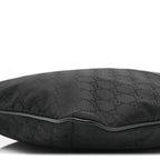 Nylon Monogram Small Flat Messenger Bag Black