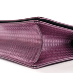 Metallic Patent Micro-Cannage Medium Diorama Flap Bag Pink