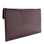 Patent Calfskin Monogram Uptown Clutch Dark Red Wine