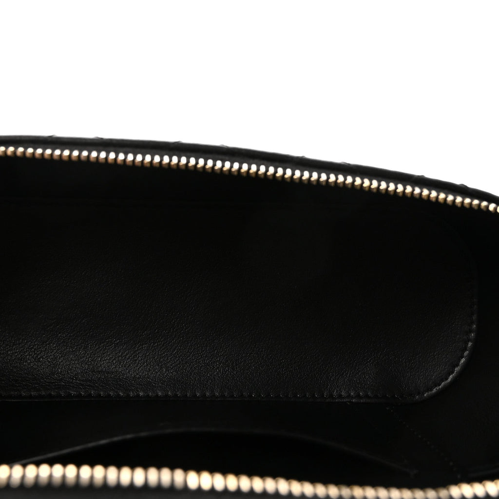 Lambskin Quilted Mini Gaby Vanity Case Black