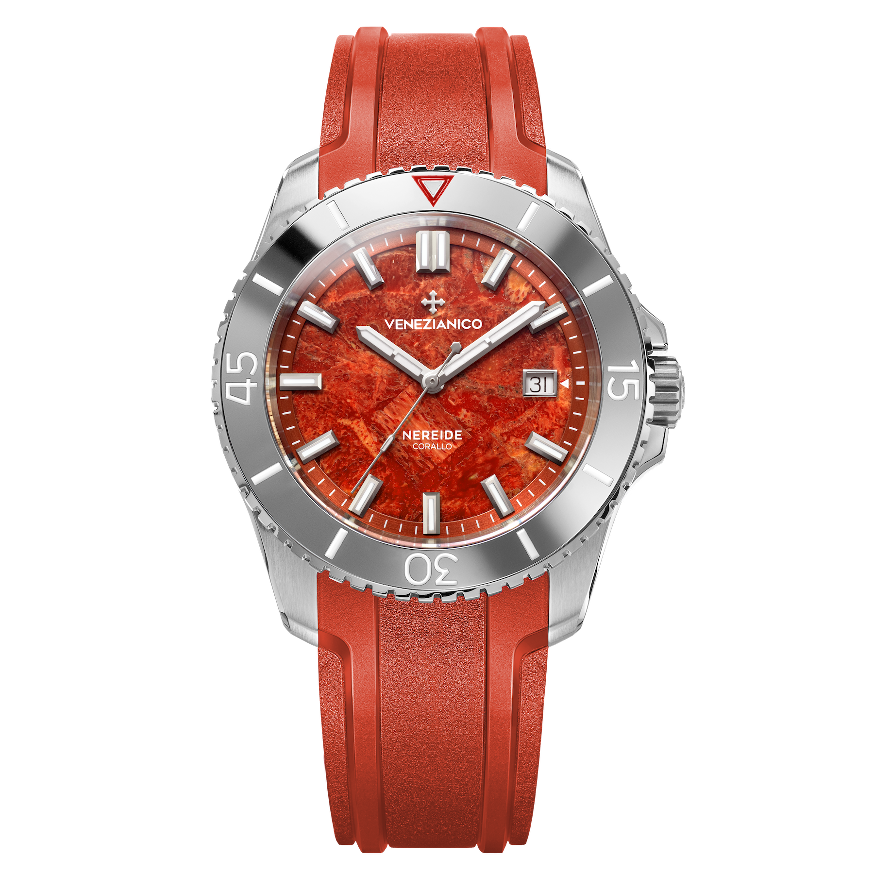 Venezianico Nereide Corallo Men’s Red Coral Automatic Watch