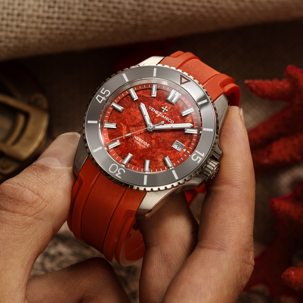 Venezianico Nereide Corallo Men’s Red Coral Automatic Watch