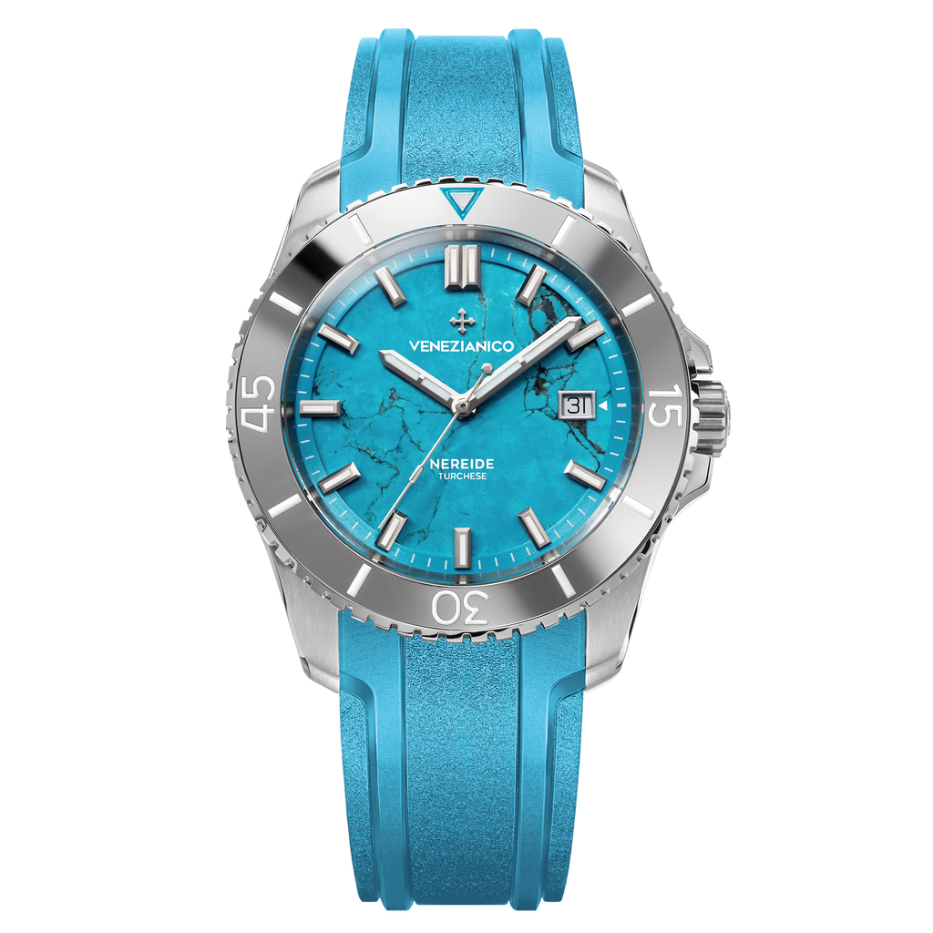 Venezianico Nereide Turchese Men's Blue Turquoise Automatic Diver Watch