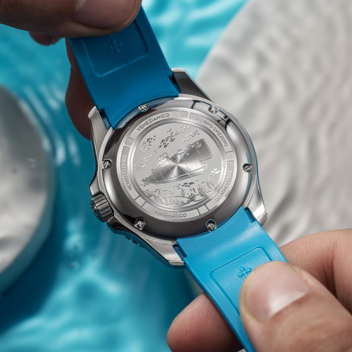 Venezianico Nereide Turchese Men's Blue Turquoise Automatic Diver Watch